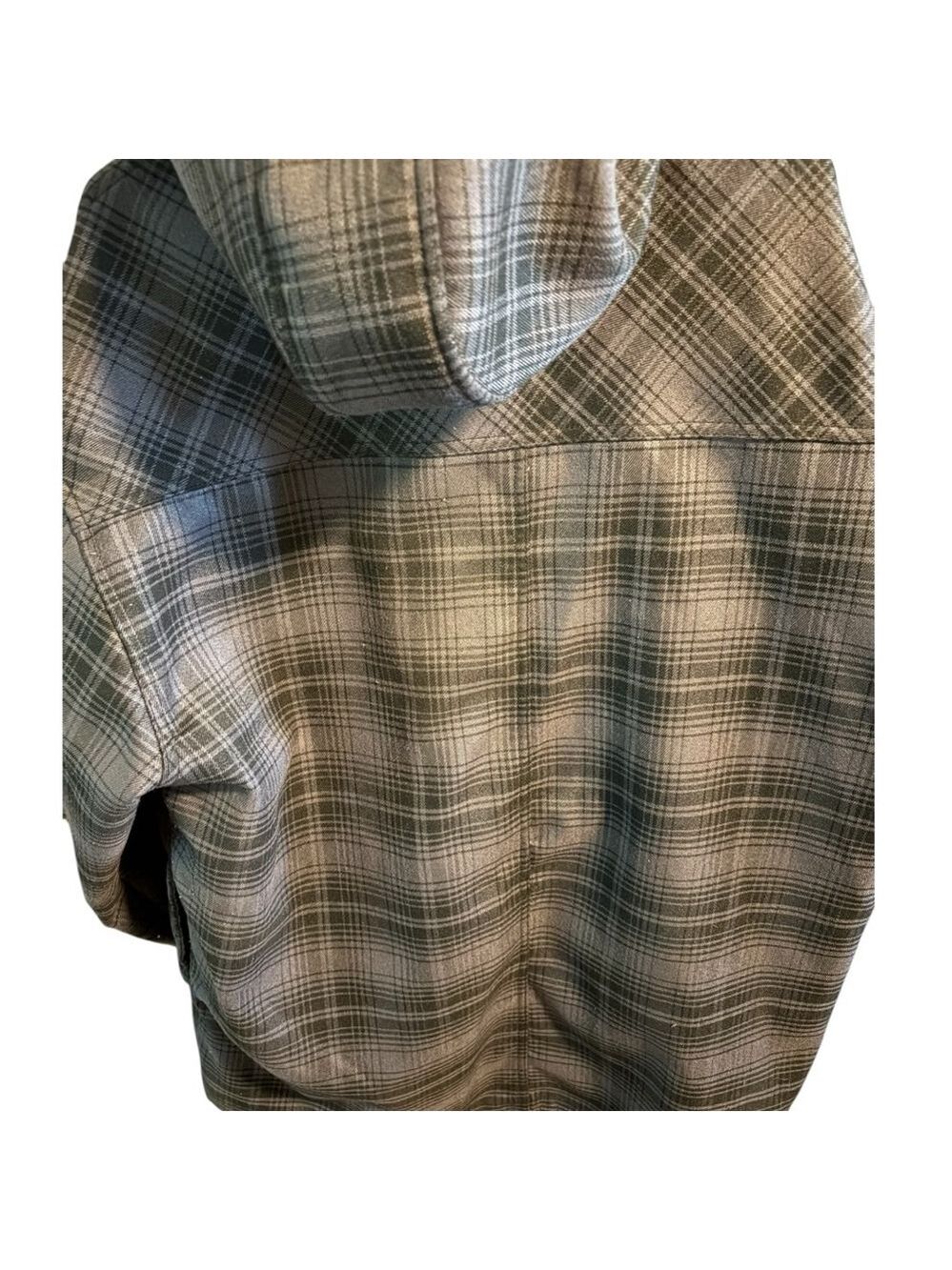 Dickies 2XL (50/52) Charcoal Plaid Hooded Shirt Jacket - Picture 8 of 8